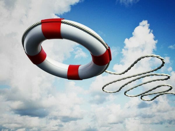 no rescue required: trasforming leadership (photo of life preserver being tossed)