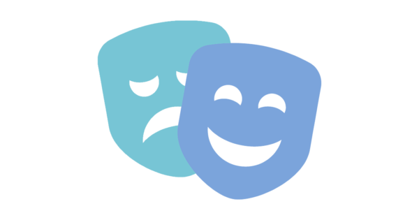 Talent Development Tuesday - Leading with emotion (drama masks icon)